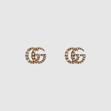 GUCCI GG Marmont Crystal Earrings