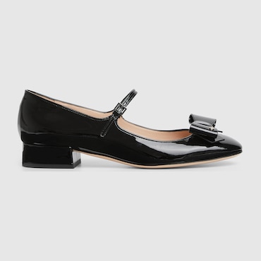 GUCCI Women's Ballet Flat With Bow, Size 39.5 IT