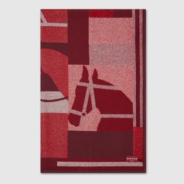 GUCCI Wool And Cashmere Jacquard Blanket