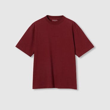 GUCCI Cotton Jersey T-shirt With Embroidery, Size XL