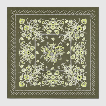 GUCCI Printed Silk Twill Carré