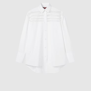 GUCCI Cotton Poplin Shirt With Embroidery, Size 44 IT