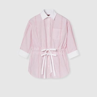 GUCCI Cotton Fil Coupé Shirt, Size 44 IT