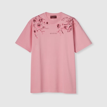 GUCCI Soft Cotton Jersey T-shirt With Print, Size M