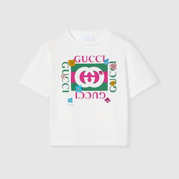 GUCCI Kids - Cotton T-shirt With Print, Size 6 YEARS