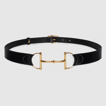 GUCCI Belt With Oversized Horsebit, Size 70