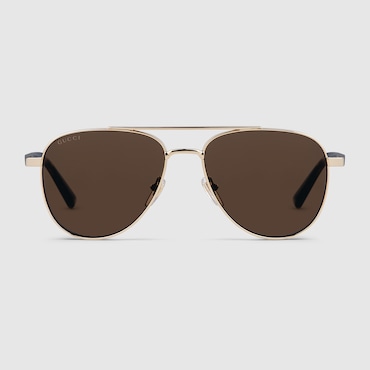 GUCCI Aviator Frame Sunglasses