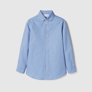 GUCCI Kids - Oxford Cotton GG Shirt, Size 6 YEARS
