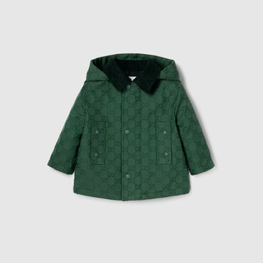 GUCCI Baby - GG Cotton Hooded Jacket, Size 9-12 MONTHS