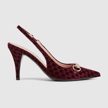 GUCCI Women's Slingback Pump With Horsebit, Size 35 IT