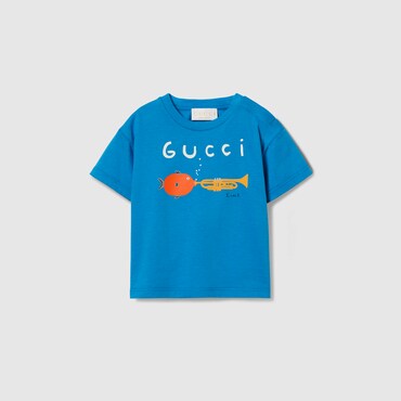 GUCCI Baby - Cotton T-shirt With Print, Size 18-24 MONTHS