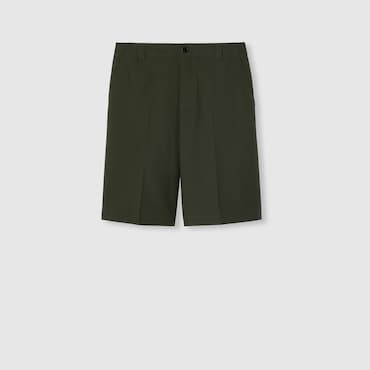 GUCCI Wool Twill Shorts With Logo, Size 52