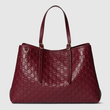 GUCCI GG Emblem Large Tote Bag