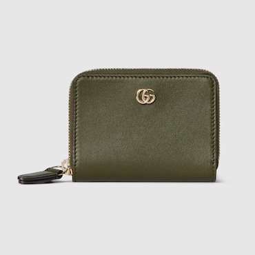 GUCCI GG Marmont Mini Zip Wallet With Flora