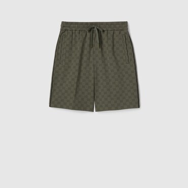 GUCCI GG Jersey Jacquard Shorts, Size S