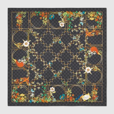 GUCCI Printed Silk Twill Carré