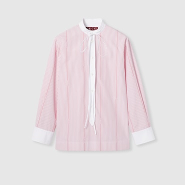 GUCCI Cotton Fil Coupé Shirt, Size 44 IT