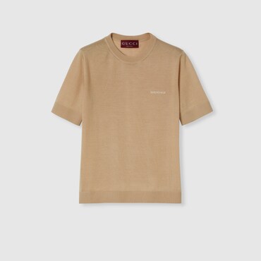 GUCCI Cashmere And Silk Top With Intarsia, Size S
