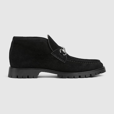 GUCCI Men's Ankle Boot With Horsebit, Size 42 IT