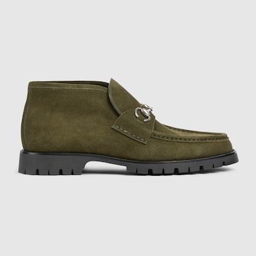 GUCCI Men's Ankle Boot With Horsebit, Size 40.5 IT