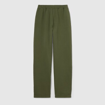 GUCCI Cotton Jersey Leisure Pants With Embroidery, Size L