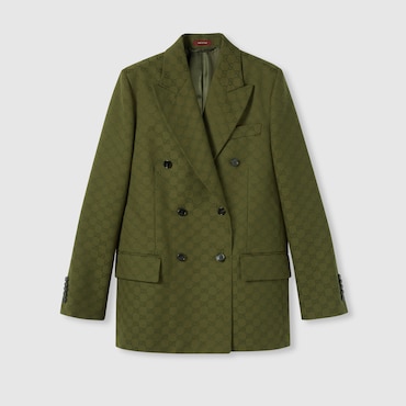 GUCCI GG Canvas Jacket, Size 42 IT