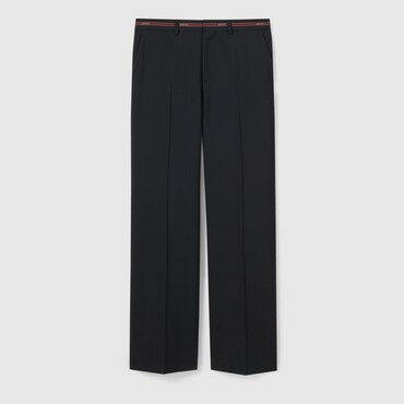 GUCCI Wool Pant With Selvedge Detail, Size 44