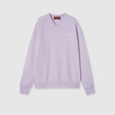 GUCCI Cashmere Sweater With Intarsia, Size XL