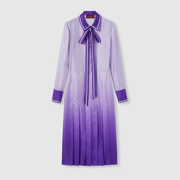 GUCCI Printed Silk Dress, Size 44 IT