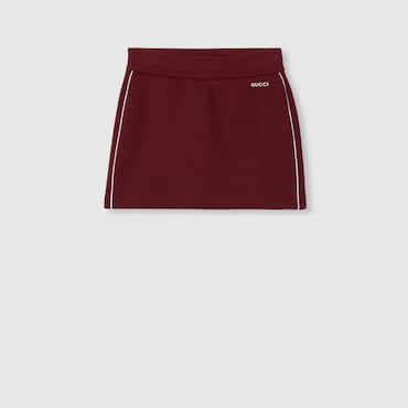 GUCCI Jersey Mini Skirt With Logo, Size XL
