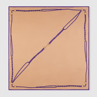 GUCCI Printed Silk Twill Carré