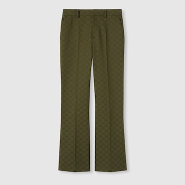 GUCCI GG Canvas Pants, Size 36 IT