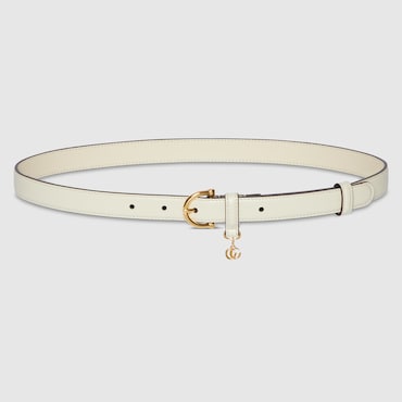GUCCI Thin Belt With Stirrup Buckle, Size 65