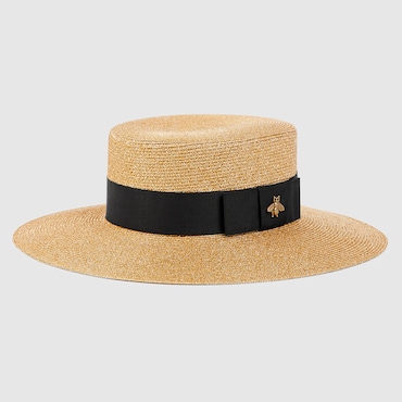 GUCCI Lamé Papier Hat, Size L