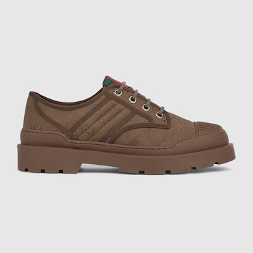 GUCCI Men's Lace-up Shoe With Web, Size 43.5 IT