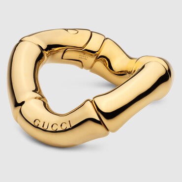GUCCI Bamboo Cuff Bracelet, Size M