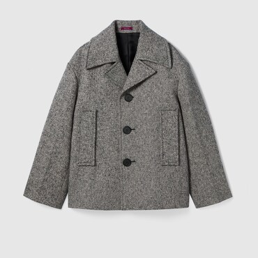 GUCCI Double Cotton Wool Caban, Size 54