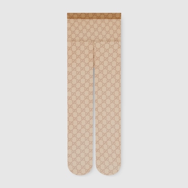 GUCCI Printed Stretch Nylon Tights, Size L