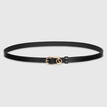 GUCCI Thin Belt With Round Interlocking G, Size 95
