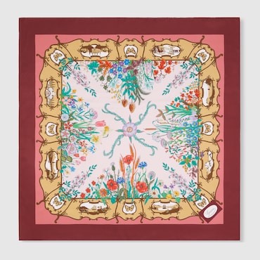 GUCCI Printed Silk Twill Carré