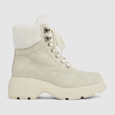 GUCCI Botín con Cordones Para Mujer, Talla 38.5 IT