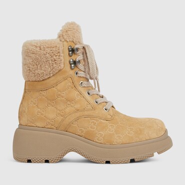 GUCCI Women's Lace-up Ankle Boot, Size 38.5 IT