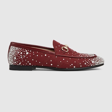 GUCCI Mocassins Jordaan Avec Détail GG En Cristaux Pour Femme, Taille 35 IT