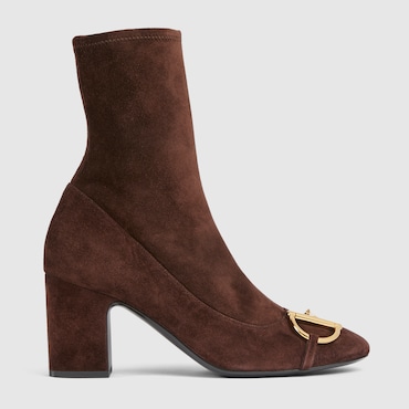 GUCCI Women's Ankle Boot With Half Horsebit, Size 35.5 IT
