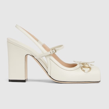 GUCCI Women's Horsebit Slingback Pump, Size 35.5 IT