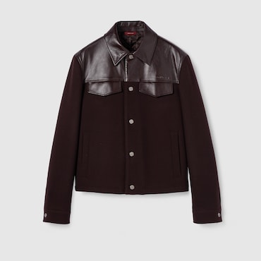 GUCCI Batavia Wool Jacket With Logo, Size 48