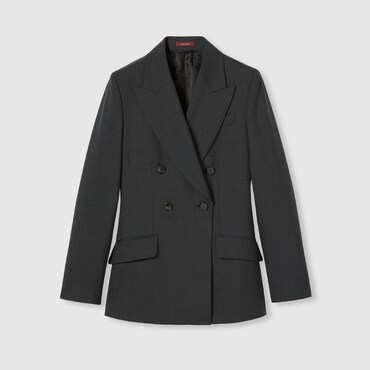 GUCCI Double-breasted Wool Jacket, Size 46 IT