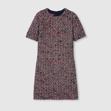 GUCCI Wool Bouclé Dress, Size 46 IT