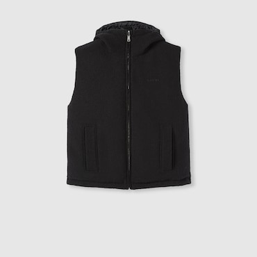 GUCCI Reversible Wool Bouclé Gilet, Size 40 IT