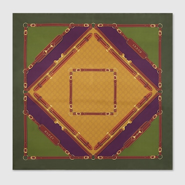 GUCCI Printed Silk Twill Carré